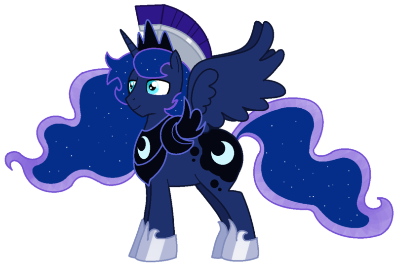 Size: 1024x684 | Tagged: artist:itoruna-the-platypus, derpibooru import, male, prince artemis, princess luna, rule 63, safe, simple background, solo