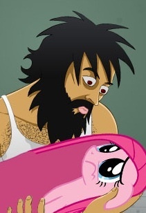 Size: 211x308 | Tagged: derpibooru import, fernando, human, manwhore, pinkamena diane pie, pinkie pie, safe, sexualobster