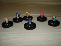 Size: 800x600 | Tagged: applejack, custom, derpibooru import, fluttershy, heroclix, pinkie pie, rainbow dash, rarity, safe, toy, twilight sparkle