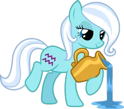 Size: 5000x4375 | Tagged: safe, artist:xpesifeindx, derpibooru import, oc, oc:aquarius, unofficial characters only, earth pony, pony, absurd resolution, aquarius, female, jug, mare, ponyscopes, simple background, solo, transparent background, vector, water, zodiac