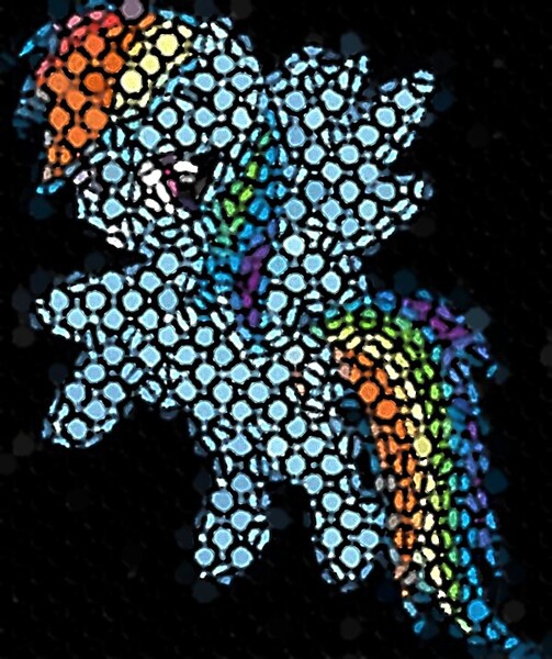 Size: 600x715 | Tagged: artist:dandios, derpibooru import, rainbow dash, safe, solo, stained glass