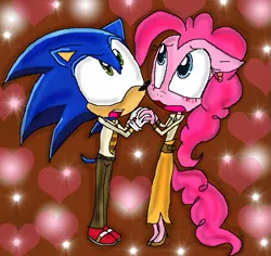 Size: 811x765 | Tagged: anthro, artist:fluttershy-fantasy, crossover, crossover shipping, cute, derpibooru import, female, interspecies, love, male, pinkie pie, plantigrade anthro, safe, shipping, song parody, song reference, sonicified, sonicpie, sonic the hedgehog, sonic the hedgehog (series), sonipie, straight, style emulation, veggietales