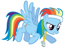 Size: 3824x2873 | Tagged: artist:chromadancer, derpibooru import, headband, rainbow dash, safe, simple background, solo, transparent background, vector, whistle