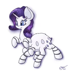 Size: 1000x1000 | Tagged: artist:otterlore, cute, derpibooru import, drider, fluffy, monster pony, original species, rarity, safe, simple background, solo, species swap, spider, spiderpony, spiderponyrarity, white background