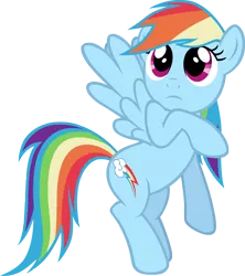 Size: 4000x4506 | Tagged: safe, artist:m99moron, derpibooru import, rainbow dash, pegasus, pony, absurd resolution, do not want, female, flying, looking up, mare, simple background, solo, transparent background, vector