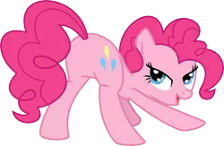 Size: 7712x5036 | Tagged: absurd resolution, artist:baka-neku, balloonbutt, derpibooru import, featureless crotch, pinkie pie, plot, safe, simple background, solo, transparent background, vector