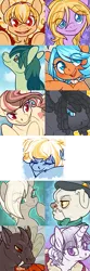 Size: 267x800 | Tagged: artist:clovercoin, derpibooru import, diamond dog, oc, oc:bruce, oc:bud, oc:cinders, oc:drake, oc:lacey, oc:neapolitan twist, oc:poppy, oc:princess charming, oc:sleepy star, oc:starcrossed, oc:trinket, safe, unofficial characters only, wall of purple