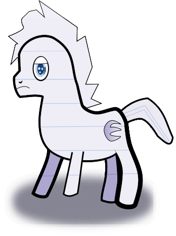 Size: 348x467 | Tagged: artist:elusive, derpibooru import, lined paper, oc, oc:sketchy the notebook pony, redone, safe, simple background, solo, transparent background, unofficial characters only, vector