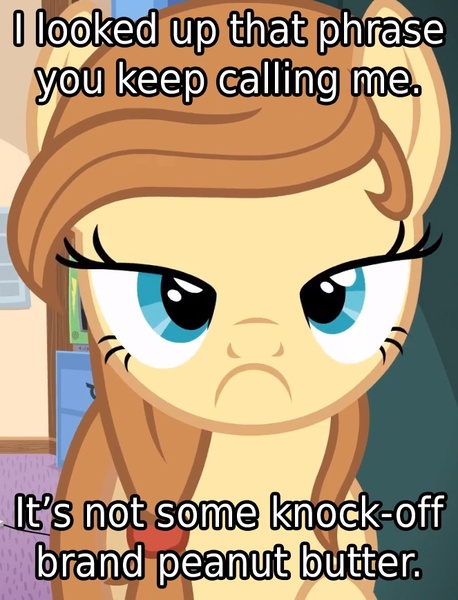 Size: 663x869 | Tagged: safe, derpibooru import, oc, oc:cream heart, unofficial characters only, earth pony, pony, disapproval, female, image macro, inverted mouth, looking at you, mare, meme, solo, text