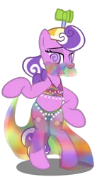 Size: 1092x1995 | Tagged: suggestive, artist:mlp-scribbles, derpibooru import, screwball, pony, belly dancer, bipedal, clothes, female, hat, midriff, panties, propeller hat, show accurate, simple background, solo, solo female, swirly eyes, thong, transparent background, underwear, vector, veil