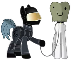 Size: 10400x8600 | Tagged: absurd resolution, armor, artist:radiationalpha, collar, crossover, derpibooru import, equestrian foundation, faint discharge, kinky, leash, oc, ponified, safe, scp, scp-096, simple background, transparent background, tumblr, unofficial characters only, vector, wat