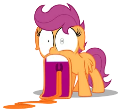 Size: 5000x4603 | Tagged: safe, artist:zutheskunk, derpibooru import, scootaloo, .svg available, absurd resolution, faic, impossibly long tongue, jaw drop, reaction image, shocked, simple background, solo, tongue out, transparent background, vector