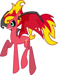 Size: 4221x5500 | Tagged: safe, artist:theshadowstone, derpibooru import, sunset shimmer, ponified, pony, equestria girls, absurd resolution, equestria girls ponified, simple background, solo, sunset satan, transparent background, vector