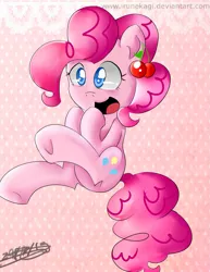 Size: 1609x2084 | Tagged: artist:irunekagi, cherry, derpibooru import, pinkie pie, safe, solo