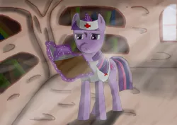 Size: 2047x1447 | Tagged: artist:hanswurst10, derpibooru import, nurse, safe, solo, twilight sparkle