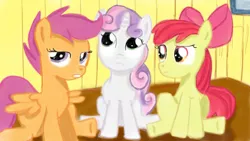 Size: 1280x720 | Tagged: apple bloom, artist:jbond, cutie mark crusaders, derpibooru import, safe, scootaloo, sweetie belle