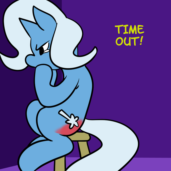 Size: 1000x1000 | Tagged: safe, artist:fauxsquared, derpibooru import, trixie, pony, unicorn, crying, female, image, mare, png, solo, spank mark, spanked, spanking, trixie is magic