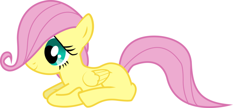 Size: 3419x1587 | Tagged: safe, artist:silentmatten, derpibooru import, fluttershy, pegasus, pony, female, filly, filly fluttershy, prone, simple background, solo, transparent background, vector, younger