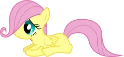 Size: 3419x1587 | Tagged: safe, artist:silentmatten, derpibooru import, fluttershy, pegasus, pony, female, filly, filly fluttershy, prone, simple background, solo, transparent background, vector, younger