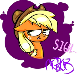 Size: 1233x1178 | Tagged: safe, artist:mushroomcookiebear, derpibooru import, applejack, bust, solo