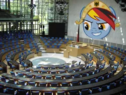 Size: 1600x1200 | Tagged: bundestag, chair, derpibooru import, federal diet, german dash, germany, government, parliament, photoshop, rainbow dash, safe