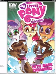 Size: 768x1024 | Tagged: apple bloom, comic, comic cover, cover, cutie mark crusaders, derpibooru import, idw, imp the mimicker, mimicker, official, safe, scootaloo, sweetie belle, winona