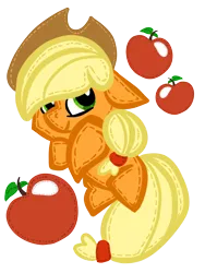 Size: 1536x2048 | Tagged: safe, artist:toxickittycat, derpibooru import, applejack, apple, obligatory apple, simple background, solo