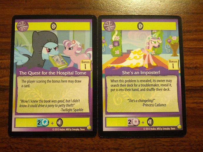 Size: 691x518 | Tagged: ccg, changeling, derpibooru import, disguise, disguised changeling, enterplay, fake cadance, mlp trading card game, nurse sweetheart, princess cadance, queen chrysalis, rainbow dash, safe