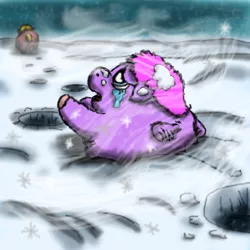 Size: 640x640 | Tagged: blizzard, crying, derpibooru import, fluffy pony, fluffy pony foal, fluffy pony grimdark, implied death, semi-grimdark, snow, snowfall, tragic, winter