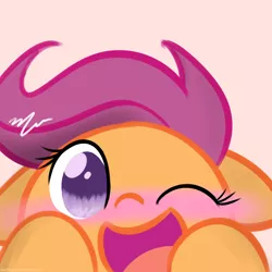 Size: 1920x1920 | Tagged: artist:deathnyan, blushing, cute, cutealoo, derpibooru import, safe, scootaloo, solo