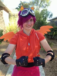 Size: 2448x3264 | Tagged: artist:bright-new-dawn, cosplay, derpibooru import, fanimecon, goggles, human, irl, irl human, photo, safe, scootaloo, smiling, solo