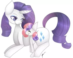 Size: 971x768 | Tagged: artist:pinapapo, derpibooru import, rarity, safe, sweetie belle
