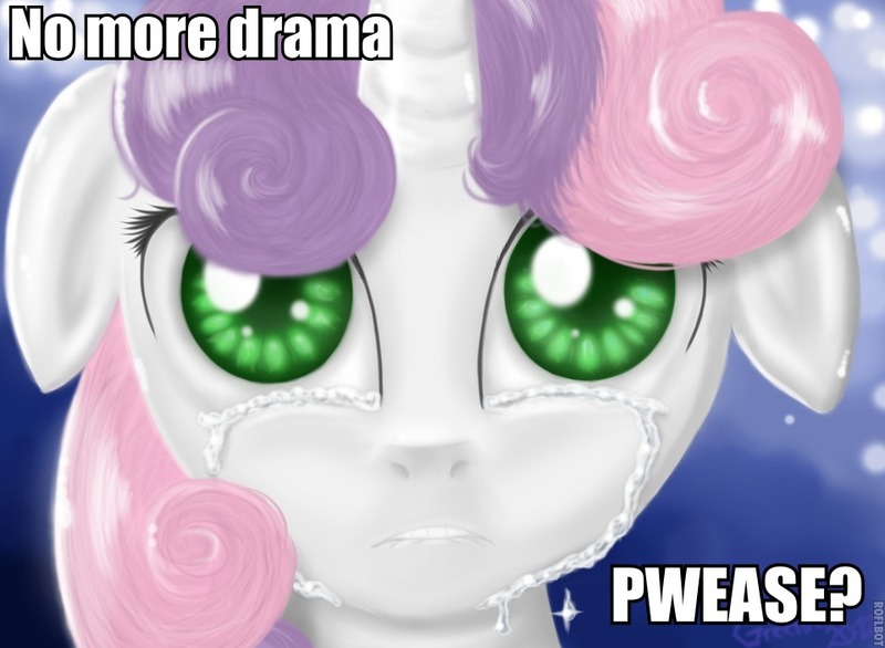 Size: 960x703 | Tagged: crying, derpibooru import, drama, image macro, sad, safe, solo, sweetie belle