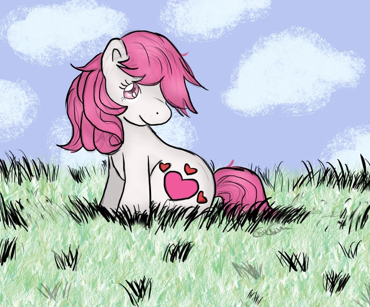 Size: 1360x1129 | Tagged: artist:chiuuchiuu, derpibooru import, g1, my little pony tales, safe, solo, sweetheart
