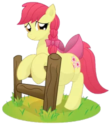 Size: 9600x10800 | Tagged: absurd resolution, apple bloom, artist:xniclord789x, dead source, derpibooru import, fence, looking at you, mommabloom, older, pregnant, safe, simple background, solo, transparent background