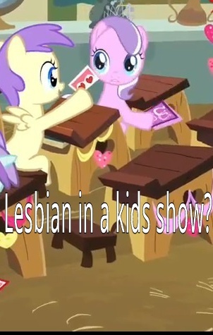 Size: 302x475 | Tagged: alula, apple bloom, card, cropped, derpibooru import, diamond tiara, duo focus, edit, edited screencap, female, hearts and hooves day, hearts and hooves day cards, hearts and hooves day (episode), lesbian, liza doolots, offscreen character, petunia, ponyville schoolhouse, safe, screencap, text, tootsie flute, valentine's day card