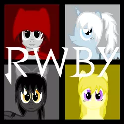 Size: 800x800 | Tagged: black, blake belladonna, logo, monty oum, ponified, red, roosterteeth, ruby rose, rwby, safe, square, weiss schnee, white, yang xiao long, yellow