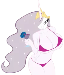 Size: 5061x5897 | Tagged: absurd resolution, anthro, artist:sofunnyguy, bikini, breasts, busty princess celestia, clothes, derpibooru import, female, nudity, princess celestia, princess molestia, solo, solo female, suggestive, swimsuit