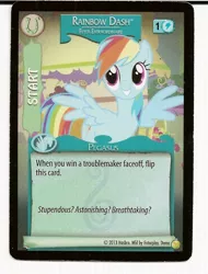 Size: 487x640 | Tagged: ccg, derpibooru import, enterplay, merchandise, mlp trading card game, rainbow dash, safe, trading card