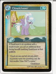 Size: 487x640 | Tagged: safe, derpibooru import, official, cloudchaser, pegasus, pony, ccg, enterplay, female, hasbro, mare, merchandise, mlp trading card game