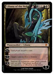 Size: 400x548 | Tagged: artist:ninthsphere, card, derpibooru import, magic the gathering, playing card, queen chrysalis, safe