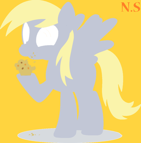 Size: 887x901 | Tagged: safe, artist:gg41126, derpibooru import, derpy hooves, pegasus, pony, female, mare, muffin, solo