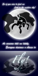 Size: 400x800 | Tagged: artist:xain-russell, defying gravity, derpibooru import, moon, nightmare moon, reflection, safe, wicked