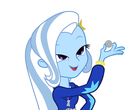 Size: 522x441 | Tagged: safe, derpibooru import, trixie, equestria girls, cell medal, exploitable meme, kamen rider, kamen rider birth, kamen rider ooo, look what trixie found, meme, solo