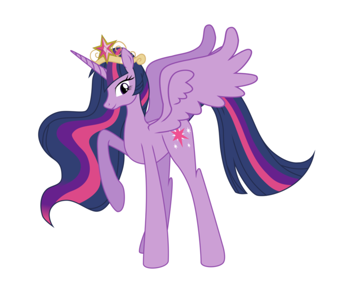 Size: 969x824 | Tagged: safe, artist:sparkponies, derpibooru import, twilight sparkle, twilight sparkle (alicorn), alicorn, pony, big crown thingy, ethereal mane, female, hilarious in hindsight, jewelry, mare, older, raised hoof, regalia, simple background, solo, transparent background, ultimate twilight