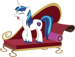 Size: 1052x800 | Tagged: derpibooru import, drama king, drama queen, fainting couch, gif party, safe, shining armor, solo, whining armor