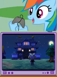 Size: 395x532 | Tagged: animal crossing, derpibooru import, exploitable meme, gamerdash, meme, obligatory pony, rainbow dash, safe, samurai, tv meme