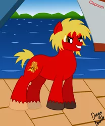 Size: 4000x4805 | Tagged: artist:bonaldo-kun, crossover, ken, ken masters, ponified, safe, solo, street fighter