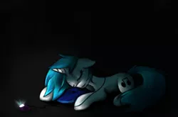 Size: 1100x726 | Tagged: artist:kairaanix, derpibooru import, safe, sleeping, solo, vinyl scratch