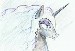 Size: 3244x2187 | Tagged: artist:denigirl, derpibooru import, nightmare moon, safe, solo, traditional art